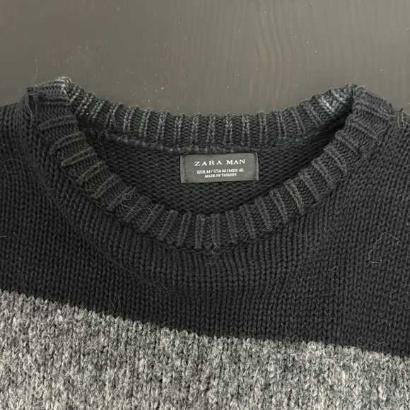 Black and gray ZARA long sweater - Picture 2 of 6